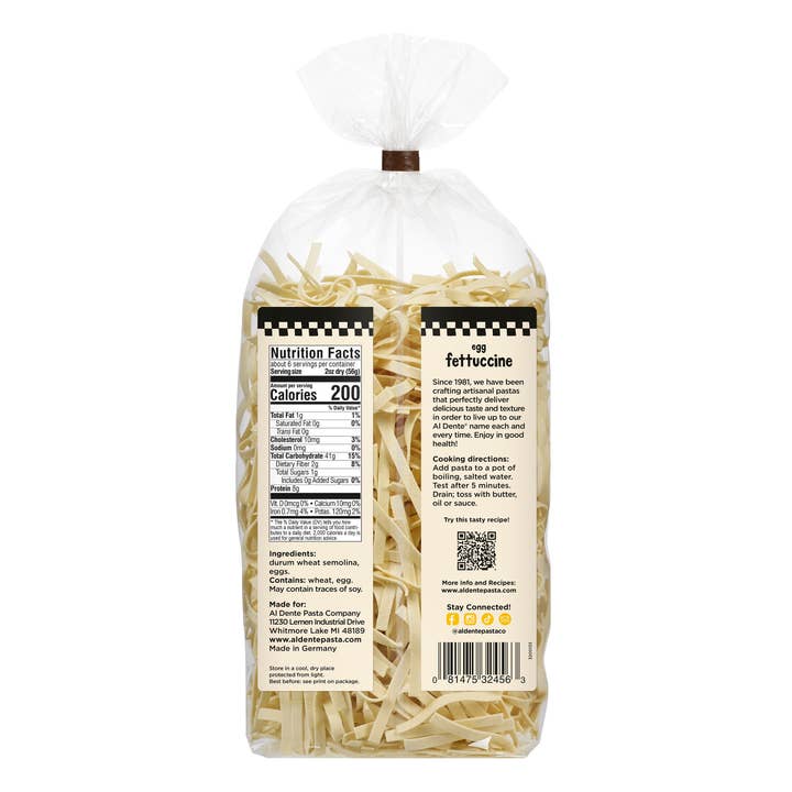 Al Dente Pasta - Wholesale Pasta - Egg Fettuccine1