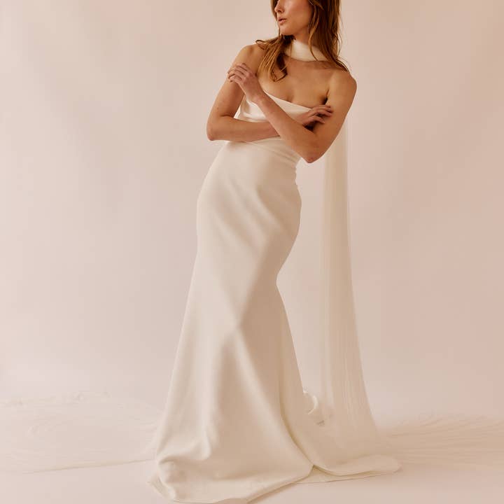 Dove Grey Accessories - Wholesale Scarf – Women's - Charlotte Silk Tulle Scarf4