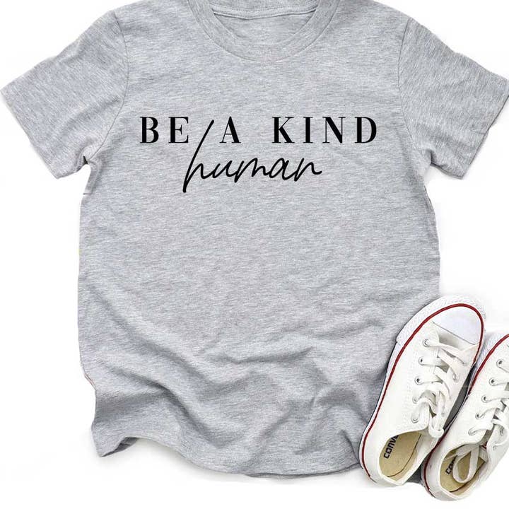 Be a Kind Human Graphic Kids Tee for wholesale by Kids By Kissed Apparel