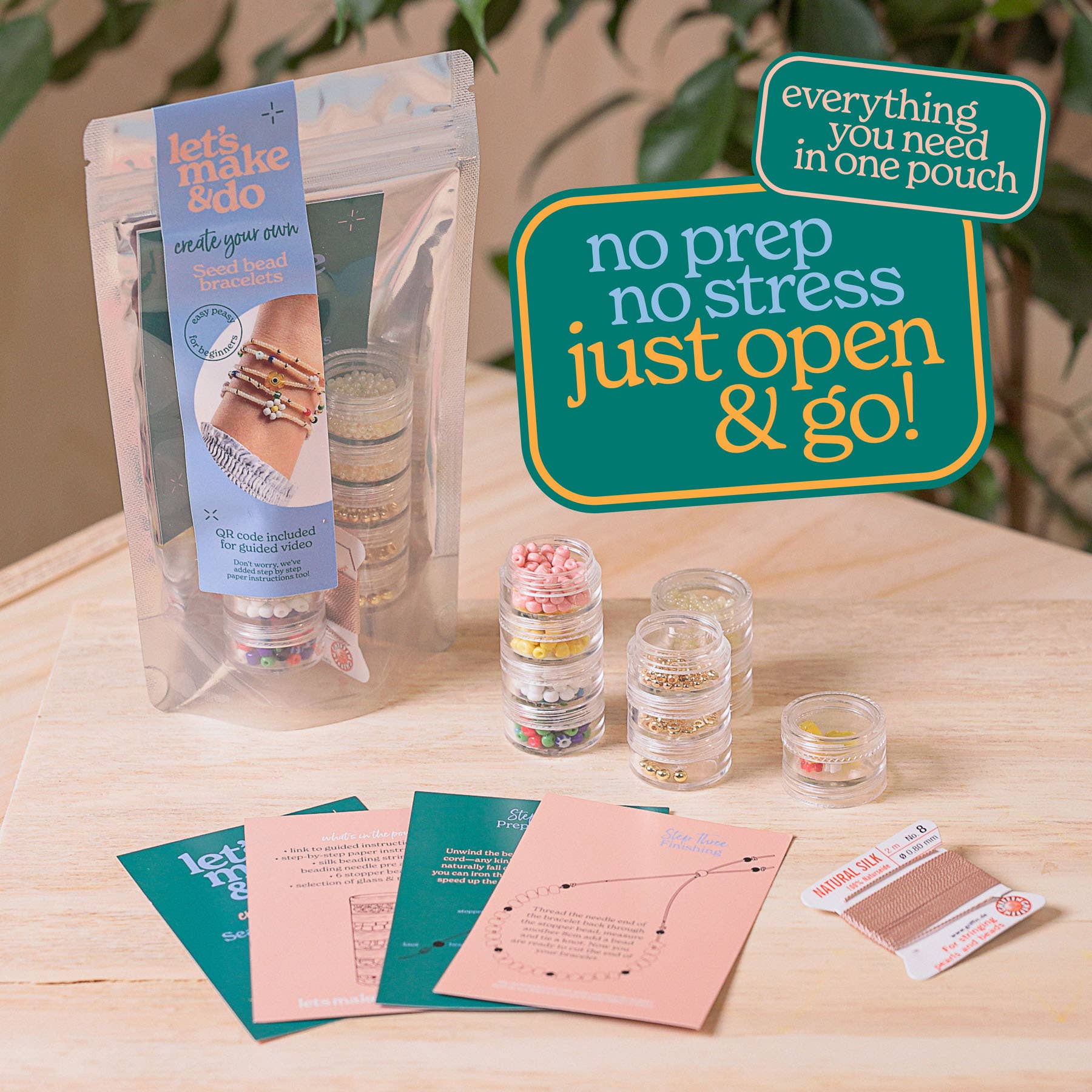 Let's Make & Do - Wholesale DIY Craft Kit - Create Your Own Seed Bead Bracelets Kit1