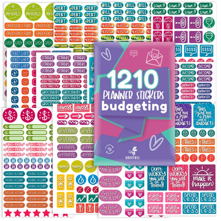 Savvy Bee – wholesale Sticker – Savvy Bee Planner stickers - Finance & Budgeting
