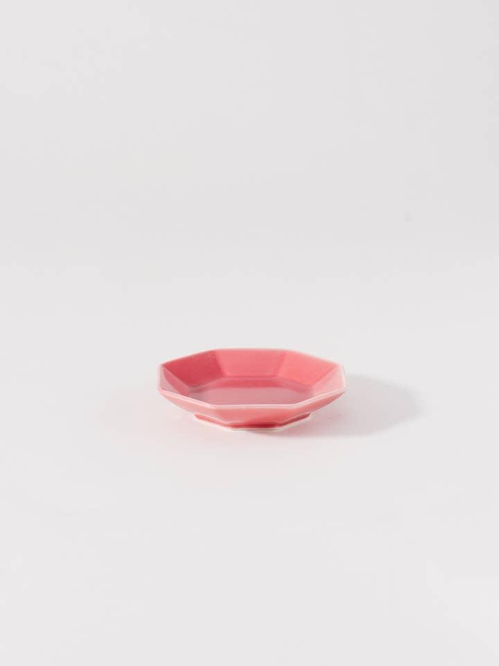 Mino Ware Mini Dish Octagon Red for wholesale by LAKOLE