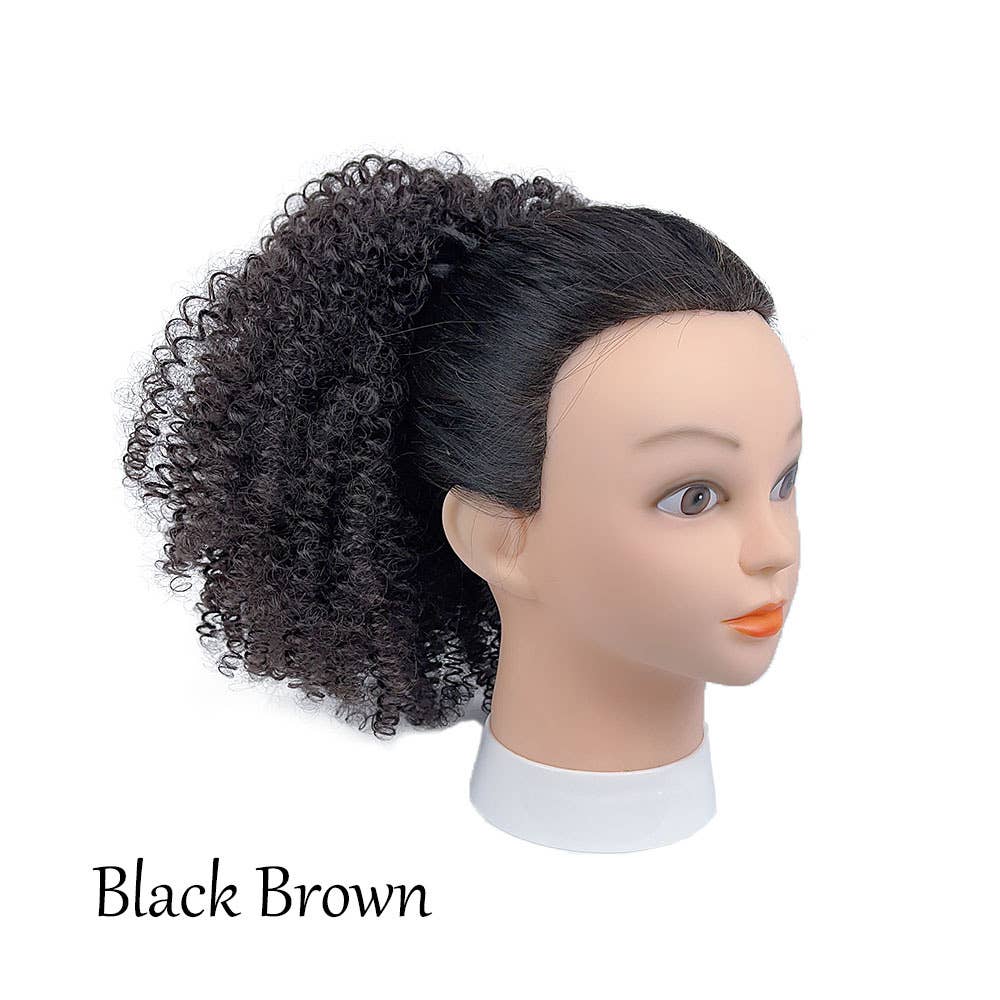 AK Brand - Wholesale Hair Extensions - Short Afro Kinky Curly Ponytail Hair Piece2