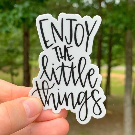 Enjoy The Little Things Sticker for wholesale by Painted Skies