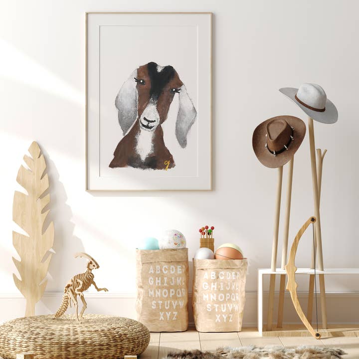 Imprimé de chèvre | Œuvre pour la vente par claire jordan designs