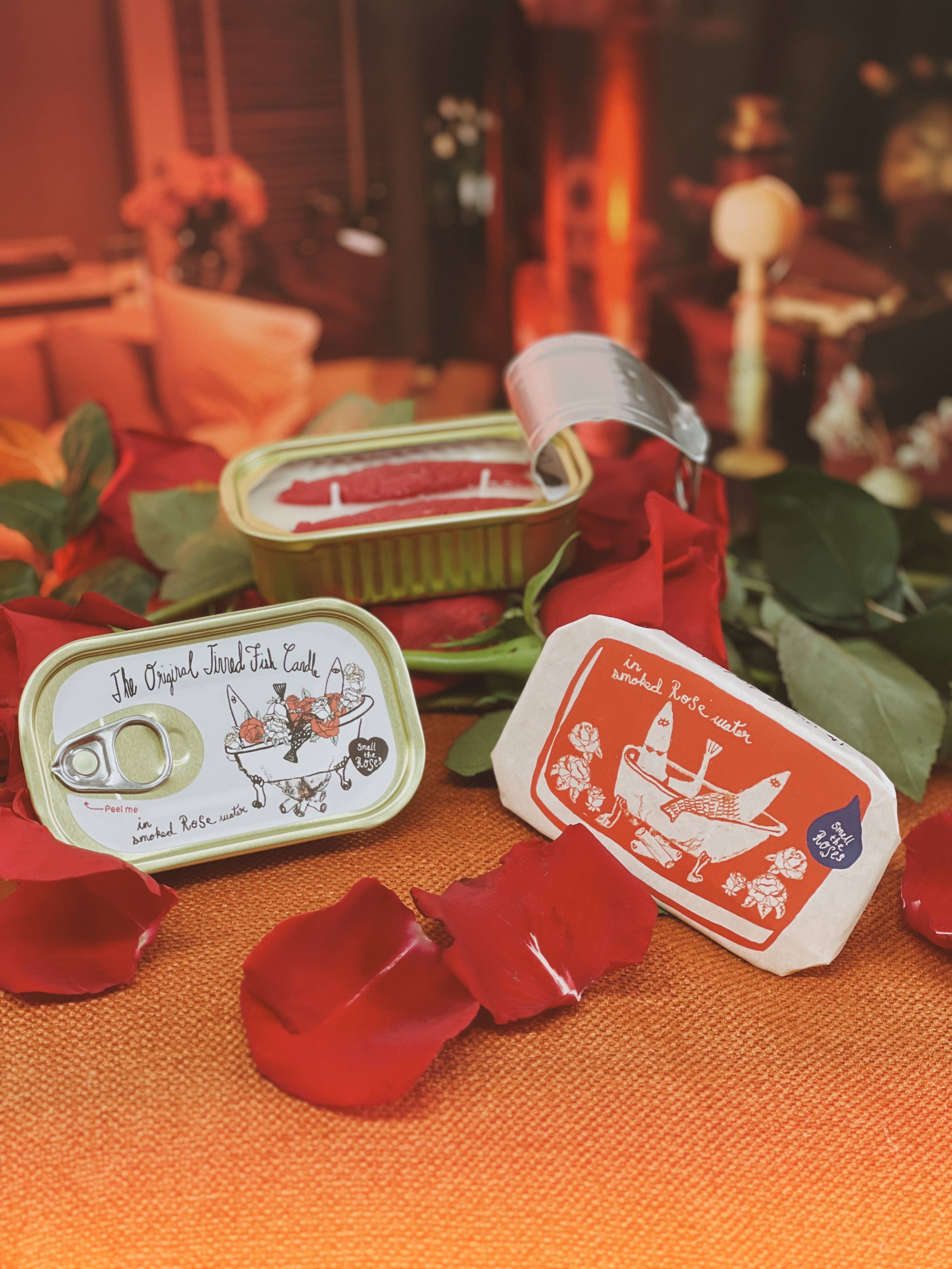 Tinned Candle - Wholesale Novelty Candle - Tinned Fish Candle - Smoked Rose Water3