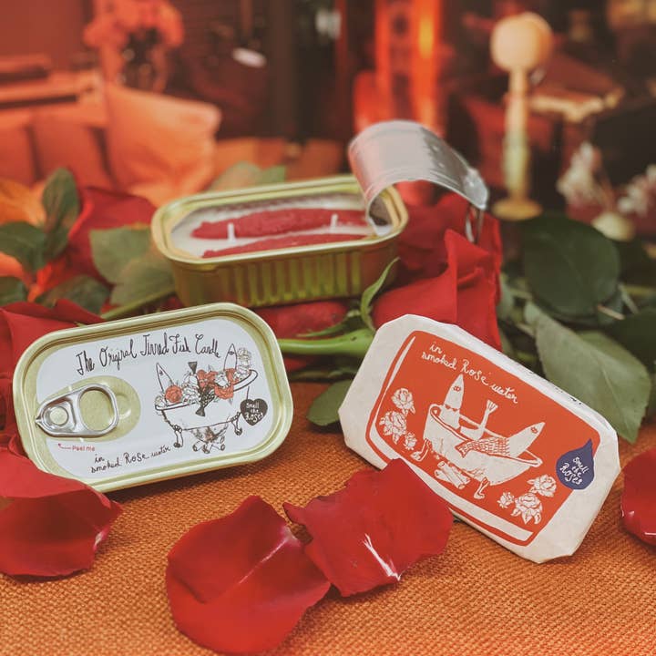 Tinned Candle - Wholesale Novelty Candle - Tinned Fish Candle - Smoked Rose Water3