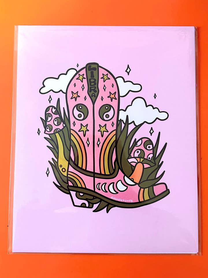 Lámina Libra Cowboy Boot para venta al por mayor de Doodle By Meg