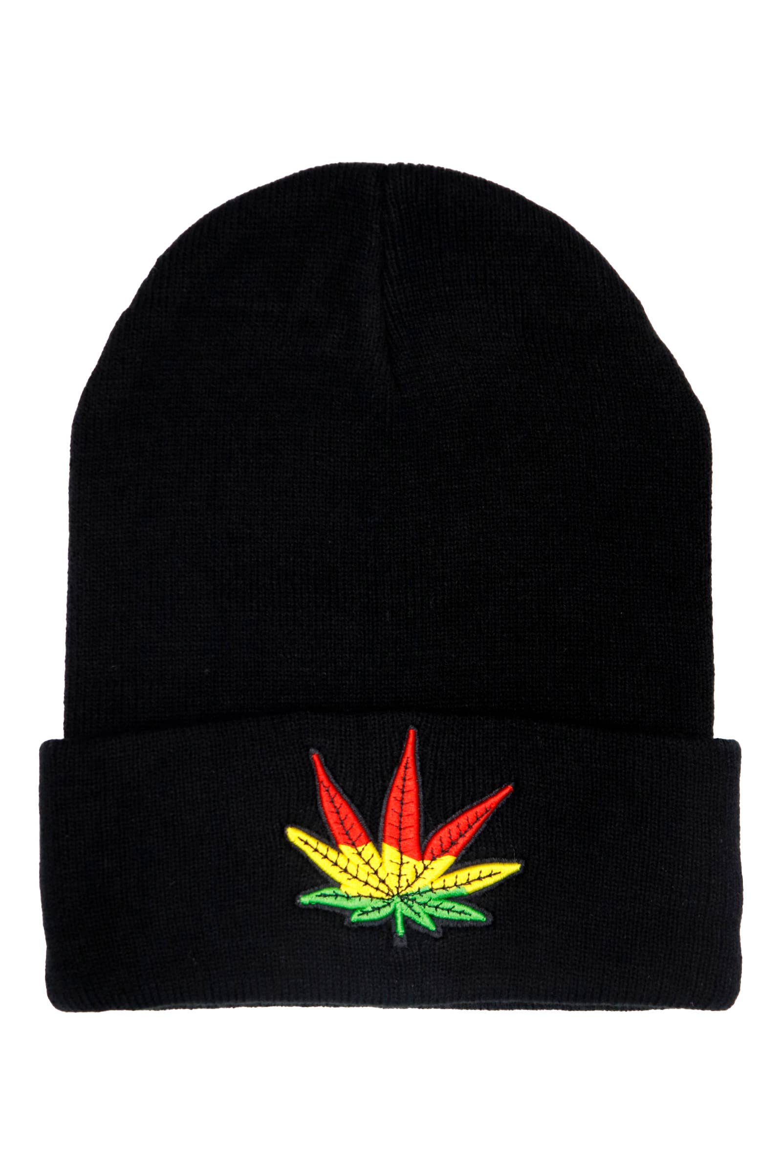 Cap Zone - Wholesale Beanie - Unisex - Marijuana Weed Leaf Acrylic Cuffed Beanie2