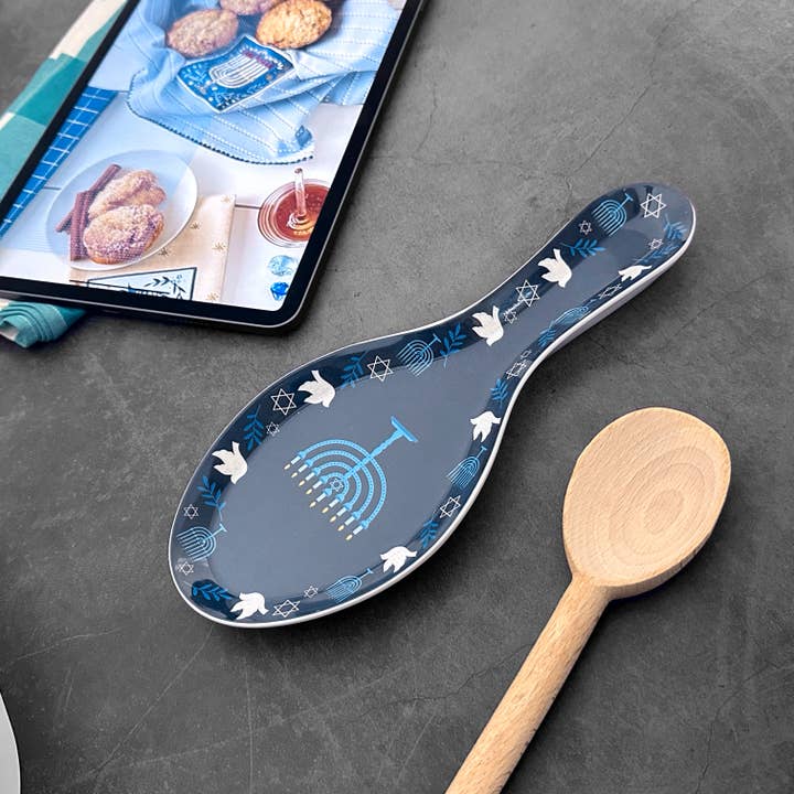 Supreme Housewares - Wholesale Spoon Rest - Hanukkah Melamine Spoon Rest 2