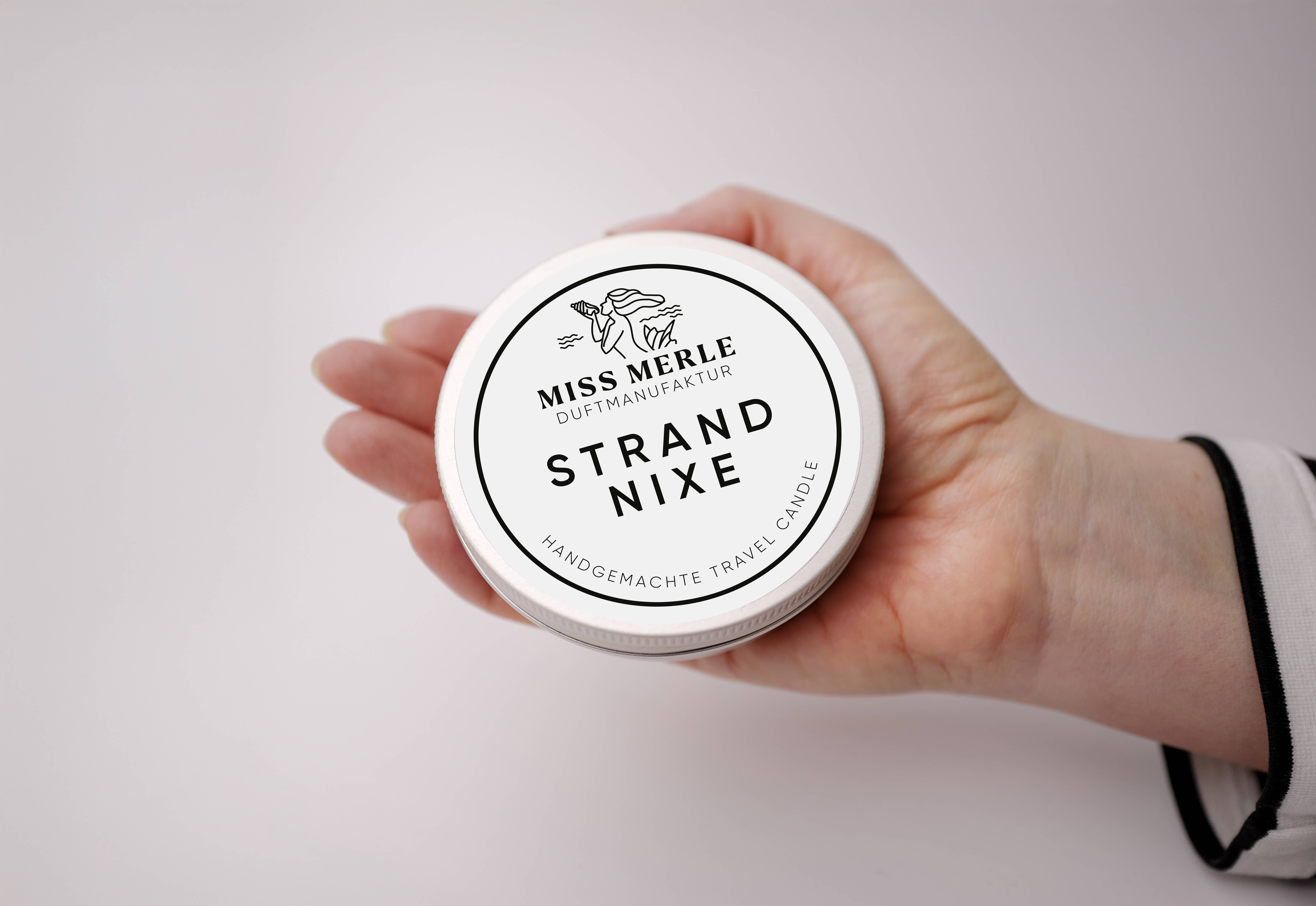 MISS MERLE Duftmanufaktur - Wholesale Travel Candles - Travel Candle Beach Nymph 90g