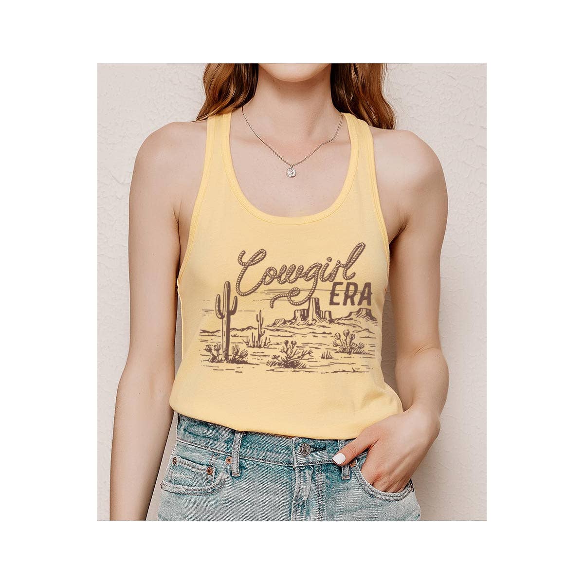 COLORBEAR – wholesale Tank top – Women′s – Cowgirl Era Graphic Racerback Tank Top2