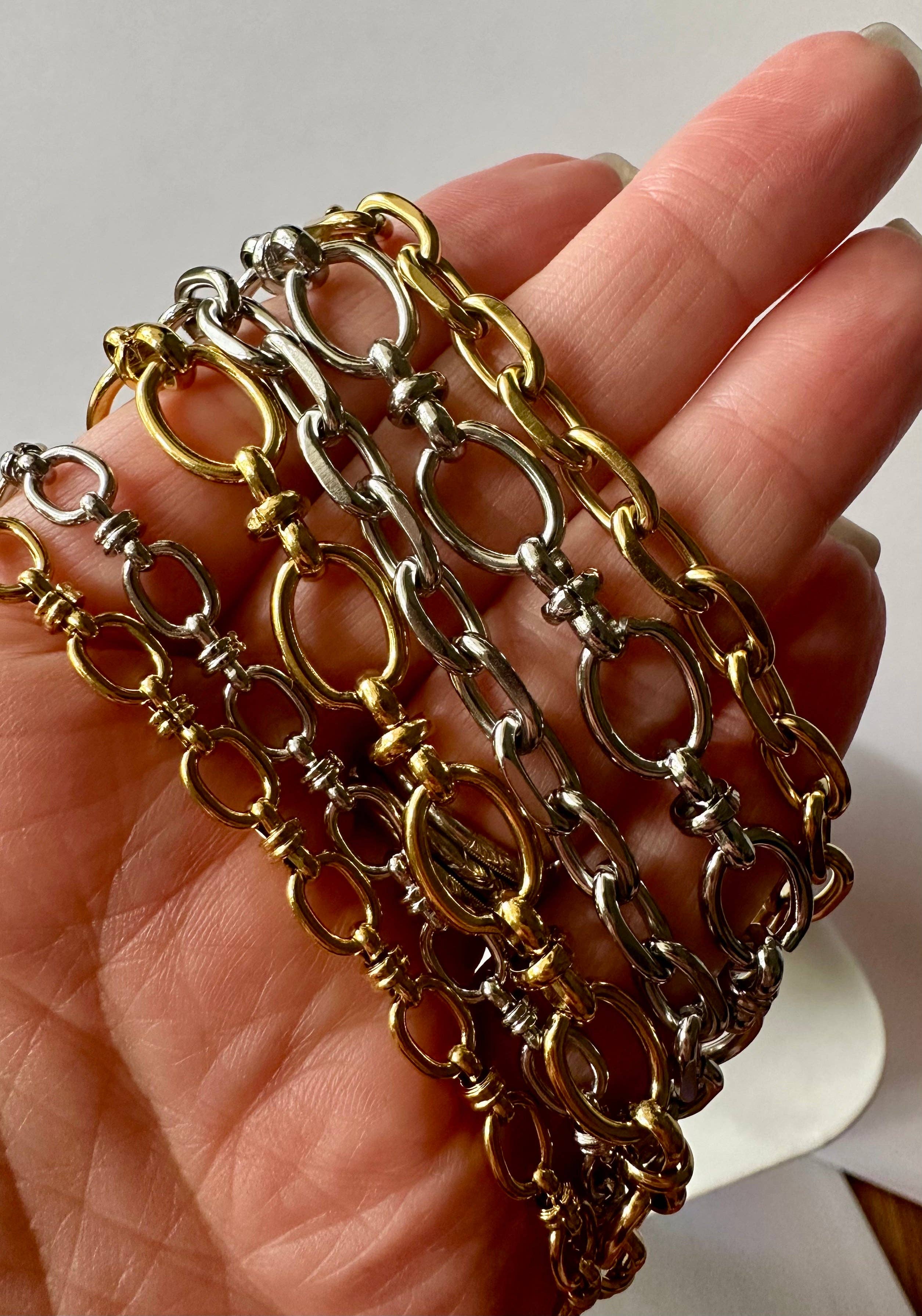 Deep South Originals Inc. - Wholesale Link & Chain Necklace - Tri-Oval Link Chain Necklacel ~ Deep South Originals4