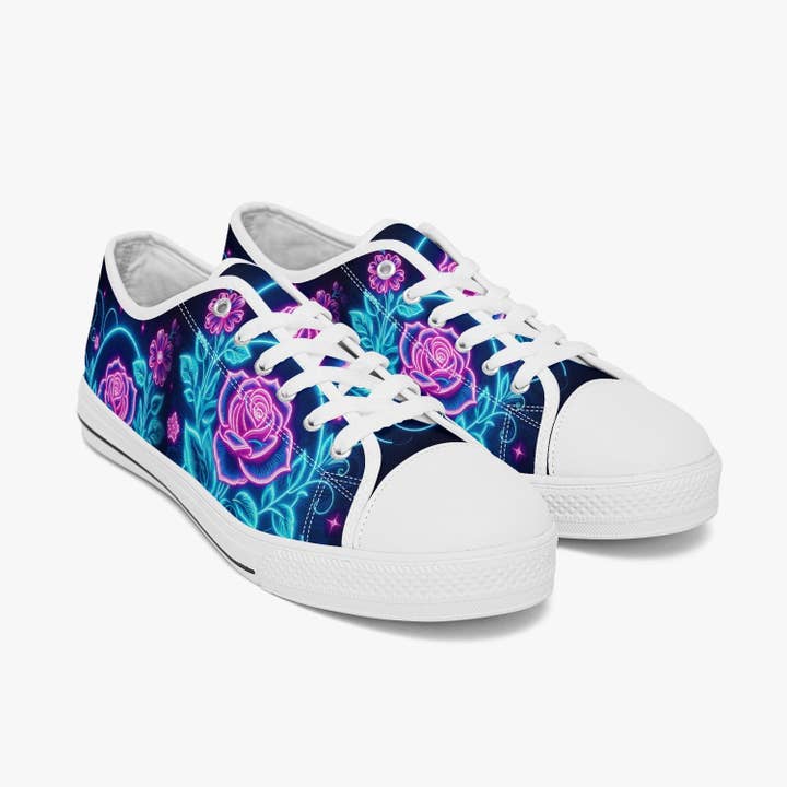 Neon Roze #2.0 Lage Canvas Schoenen voor wholesale door Oh Pote