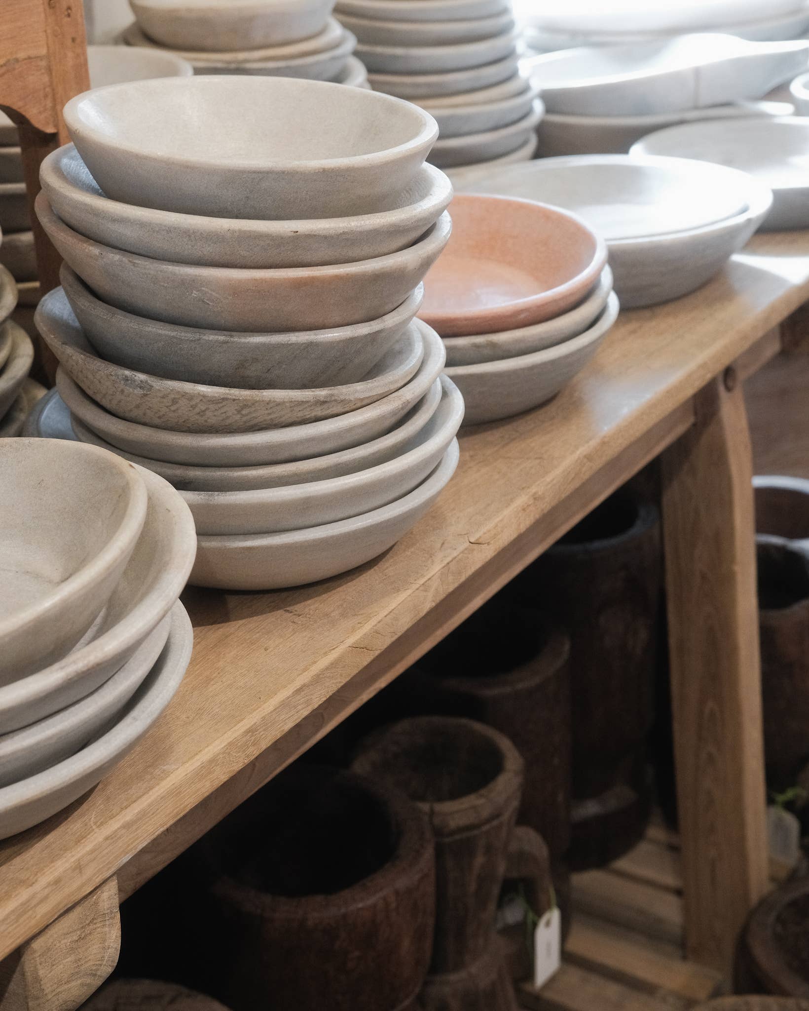 Golden Oldies Antiques – wholesale Decorative plate/dish/bowl – Hand-Carved White Marble Bowl – Available in 6", 8", and 12"7