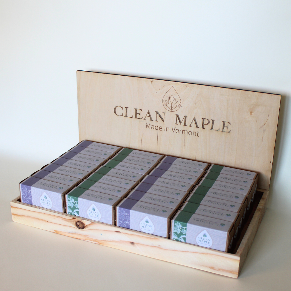 Clean Maple - Wholesale Bar Soap - Natural Soap Pre-Pack with Free Wood Display0