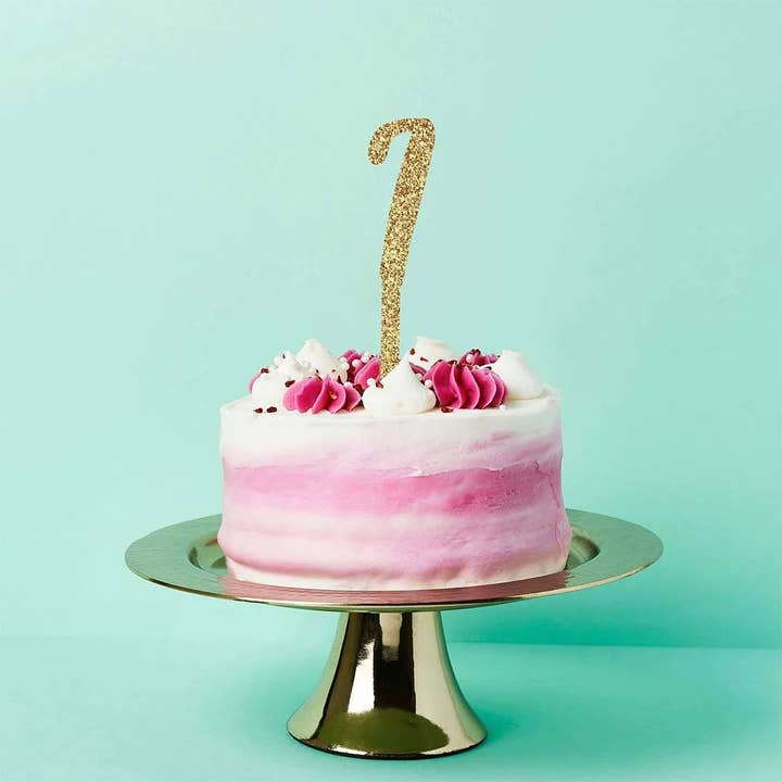 Hootyballoo by Club Green – wholesale Tårta/Cupcake Topper – Guld Akryl '7" Cake Topper