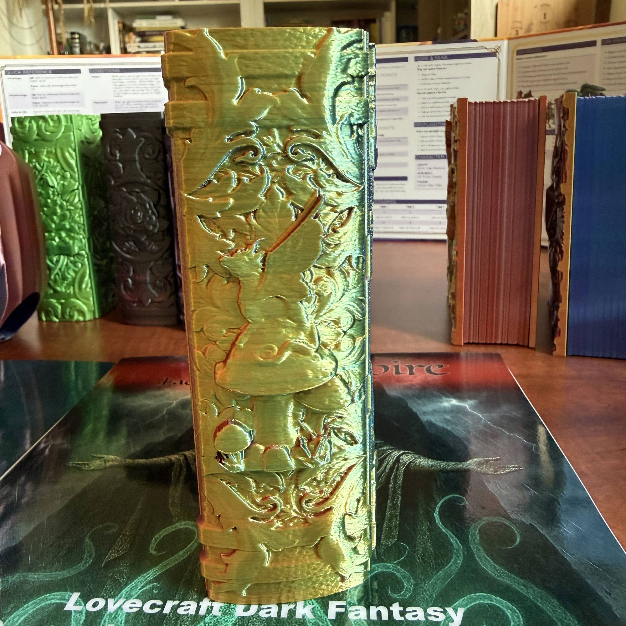 American Carver LLC - Wholesale Dice - Fey Dragon Reforged Tome: TTRPG, MTG, Pokemon, D&D Gaming!2