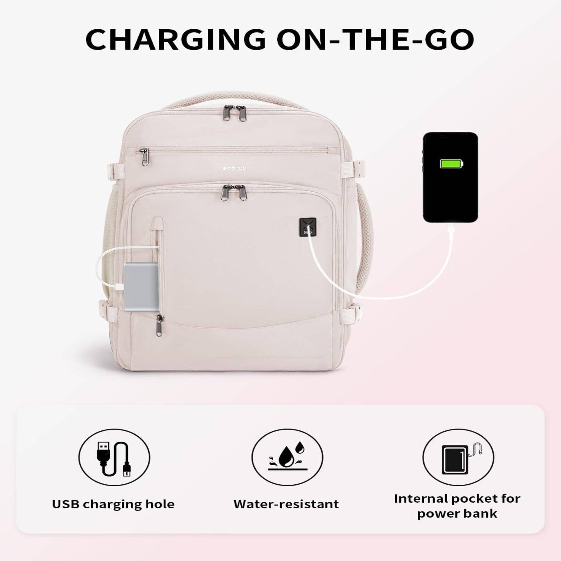 wandf - Wholesale Backpack – Unisex - ECOHUB 30L Flight-Approved Backpack USB Charging Port Bags51