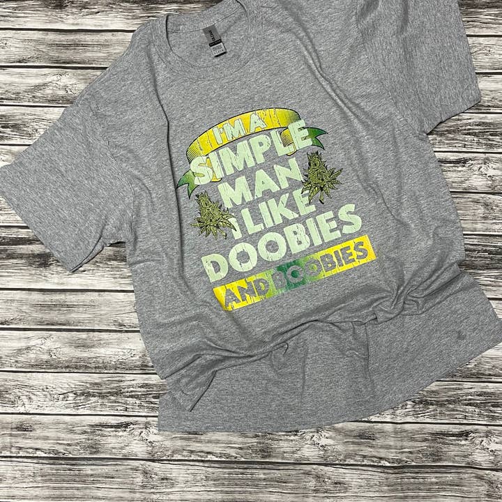 Ich bin ein einfacher Mann, ich mag Joints und Brüste Vollfarbe (Erwachsene) für den Großhandel von Heat Transfer Hub