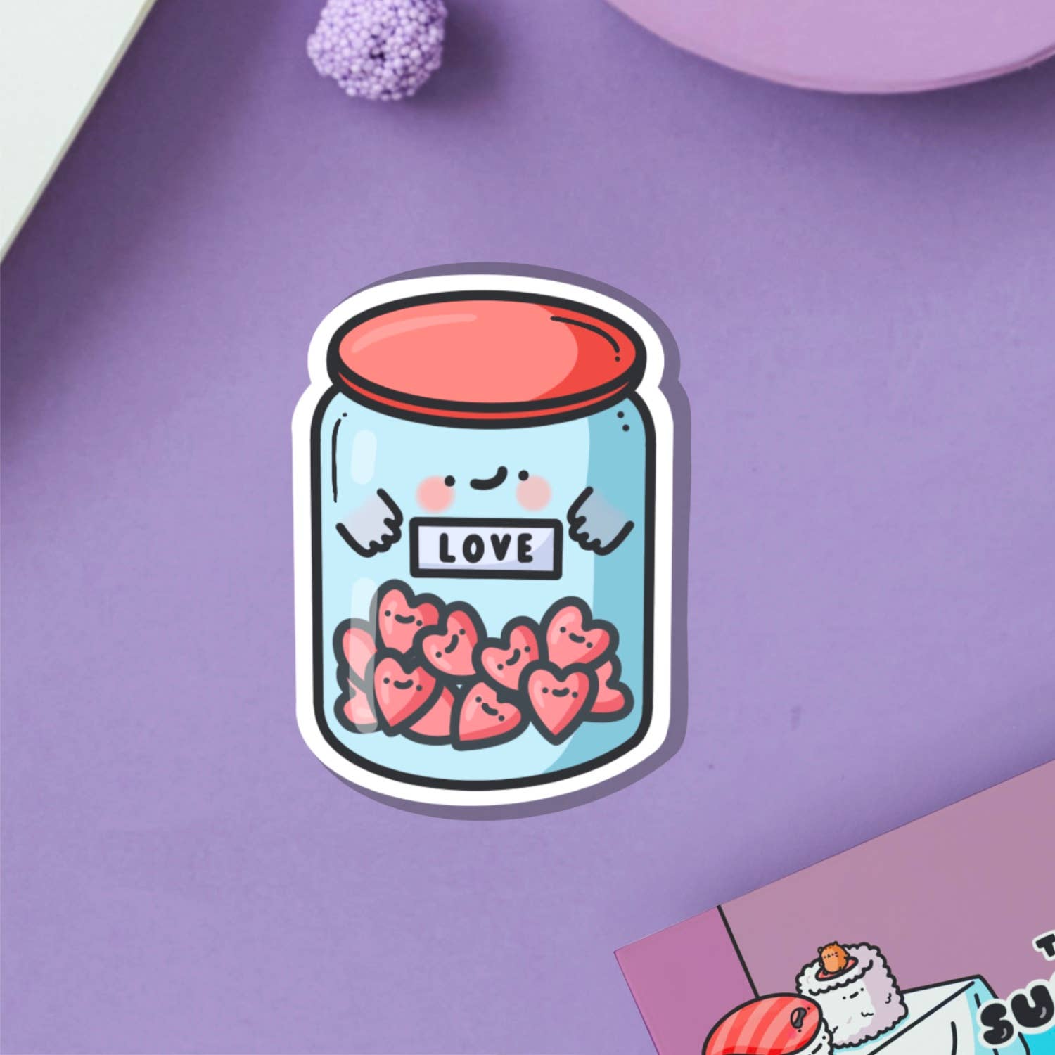 Toastedink – wholesale Sticker – Love Jar Vinyl Sticker | Cute Stickers1