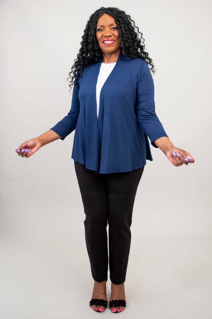 Blue Sky Clothing Co LLC – Engroshandel Jakke - Dame – Kathy Jakke, Indigo, Bambus5