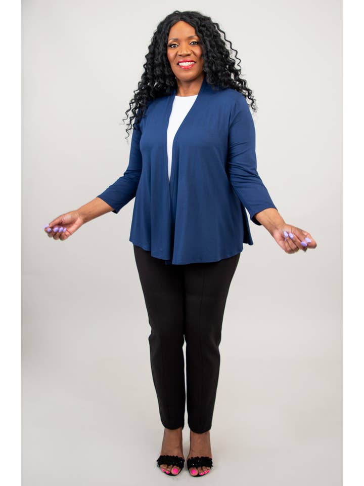 Blue Sky Clothing Co LLC - Wholesale Jacket - Women's - Kathy Jacket, Indigo, Bamboo5