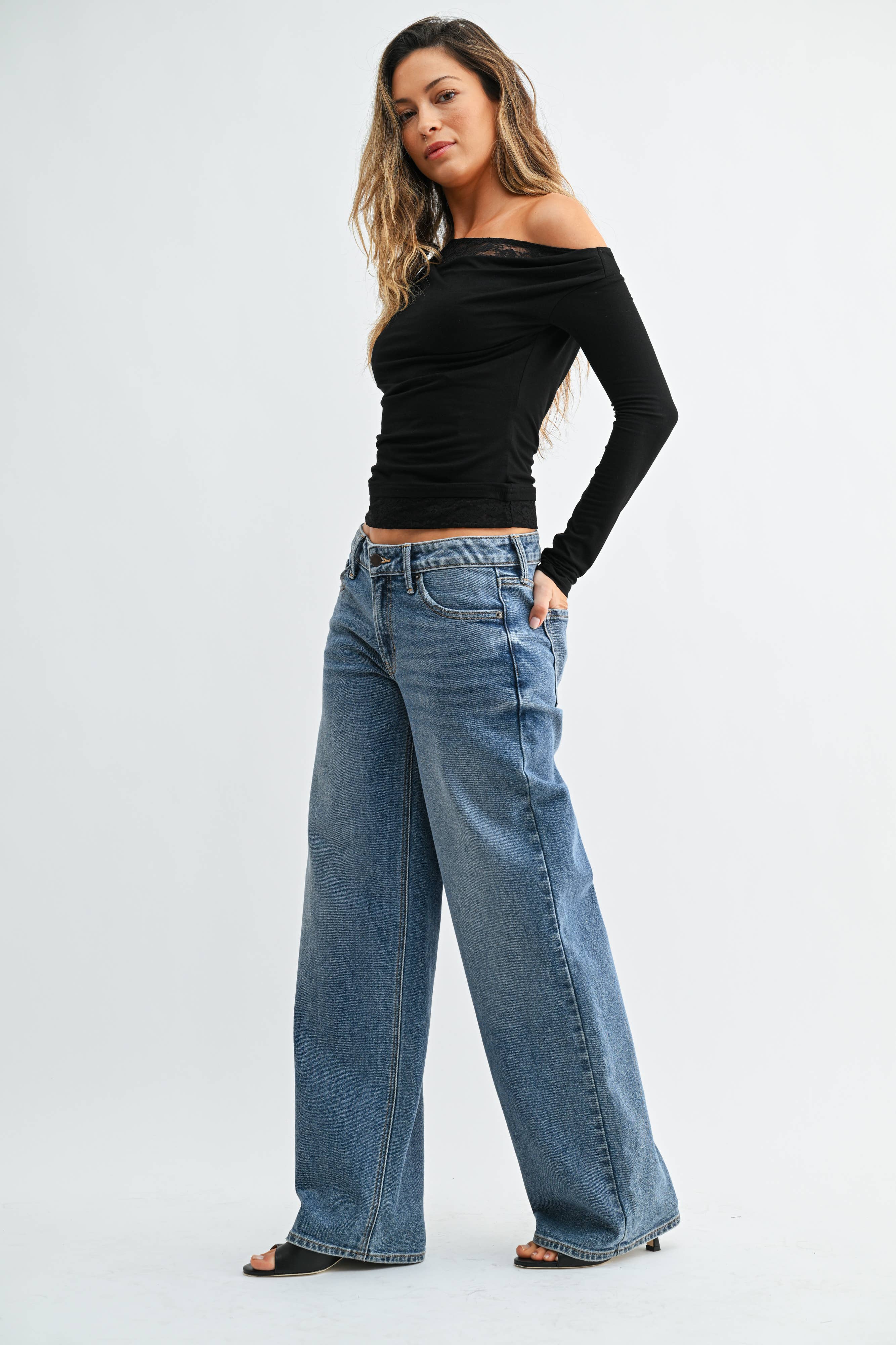 Just USA Jeans - Wholesale Jeans - Women's - JP243 - MD - Low Rise Baggy2