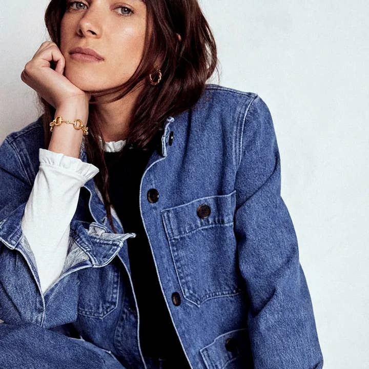 HoopLa - Wholesale Link & Chain Bracelet - Snaffle Bit Line Bracelet 14K gold or silver1