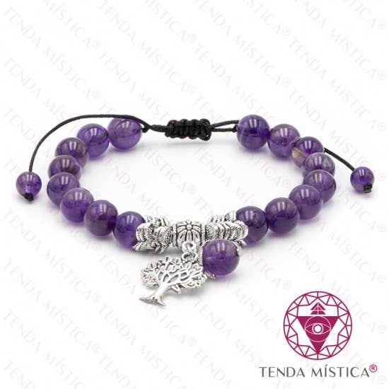 Verstellbares Armband mit Amethystbaum für den Großhandel von Tenda Mística