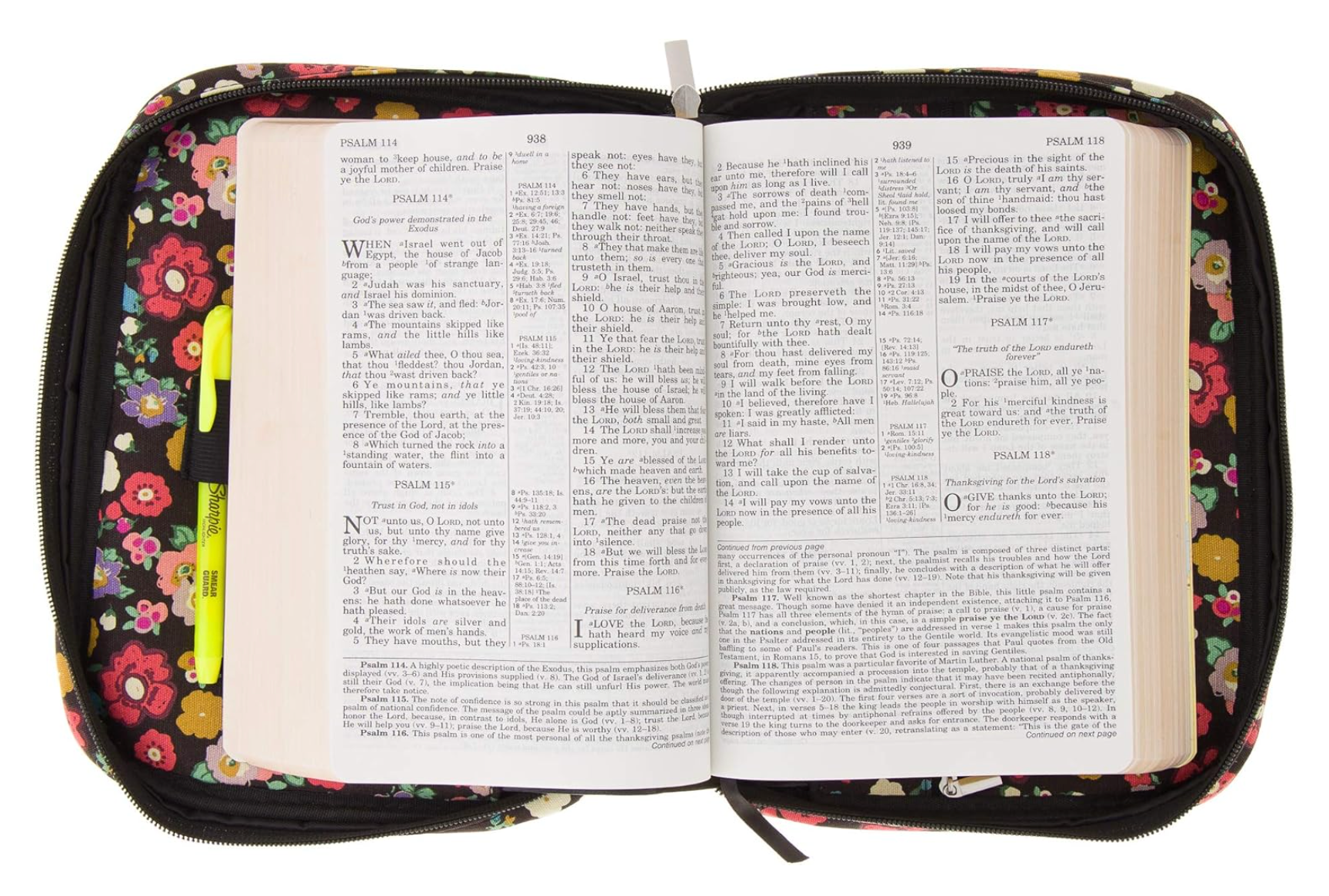 Ella Celebration - Wholesale Bible Cover - Floral Canvas Bible Cover with Zipper and Pockets3