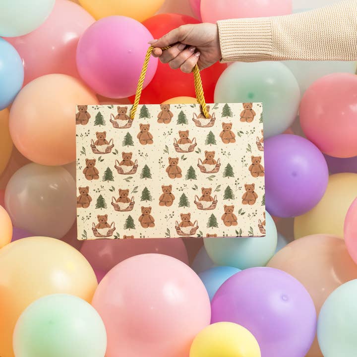 Jaybee Design - Wholesale Cadeautasje - Kleine Beer Patroon Cadeauzakje1