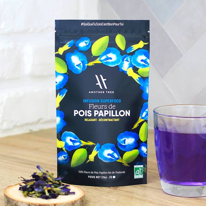 Fiori di pisello farfalla biologici - Superfood Infusion - 15g (sfuso) per la vendita all'ingrosso da parte di ANOTHER TREE
