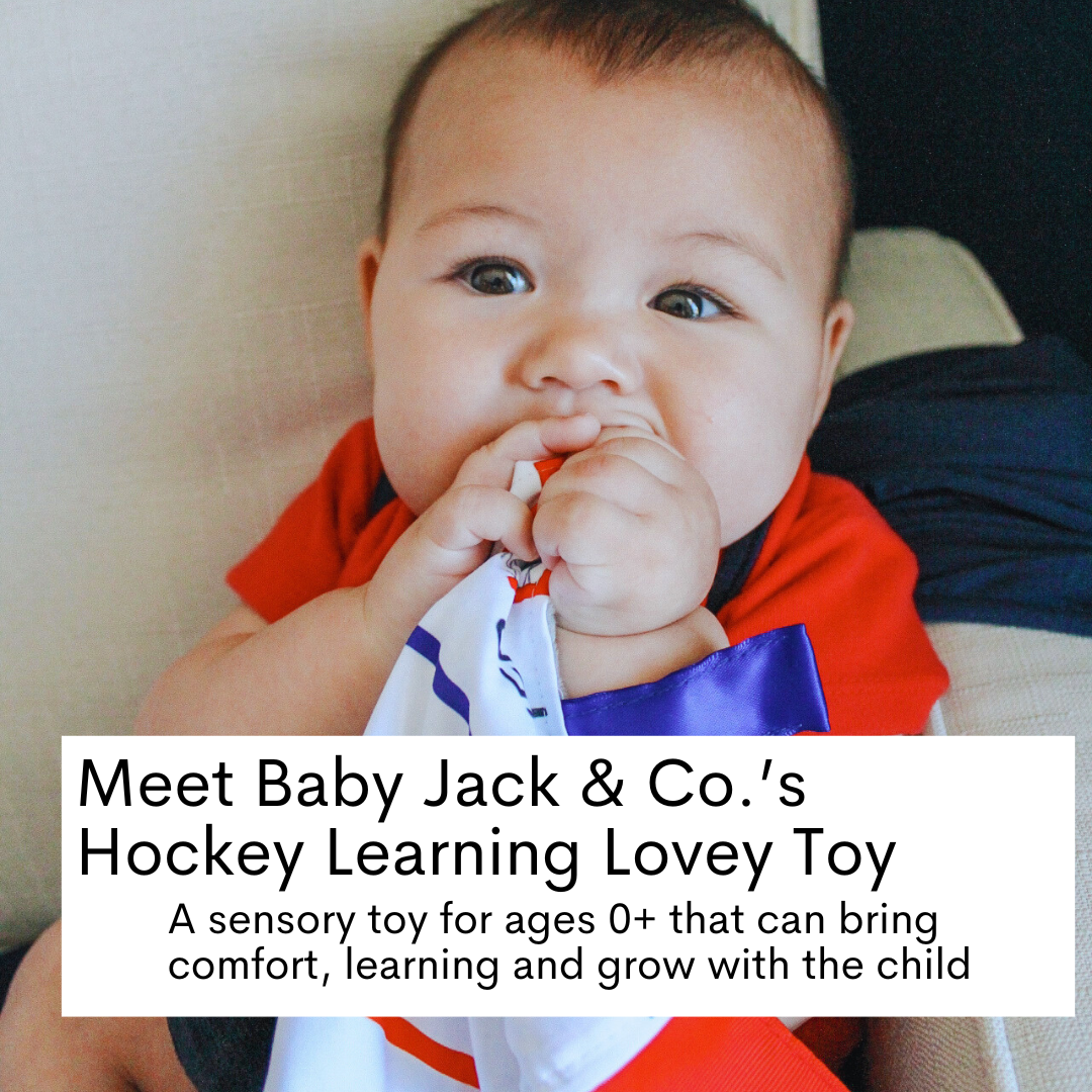 Baby Jack and Company - Wholesale Security/Cuddle Blanket - Baby - Hockey Puck Baby Learning Lovey Tag Stroller Toy 10" x 10"1