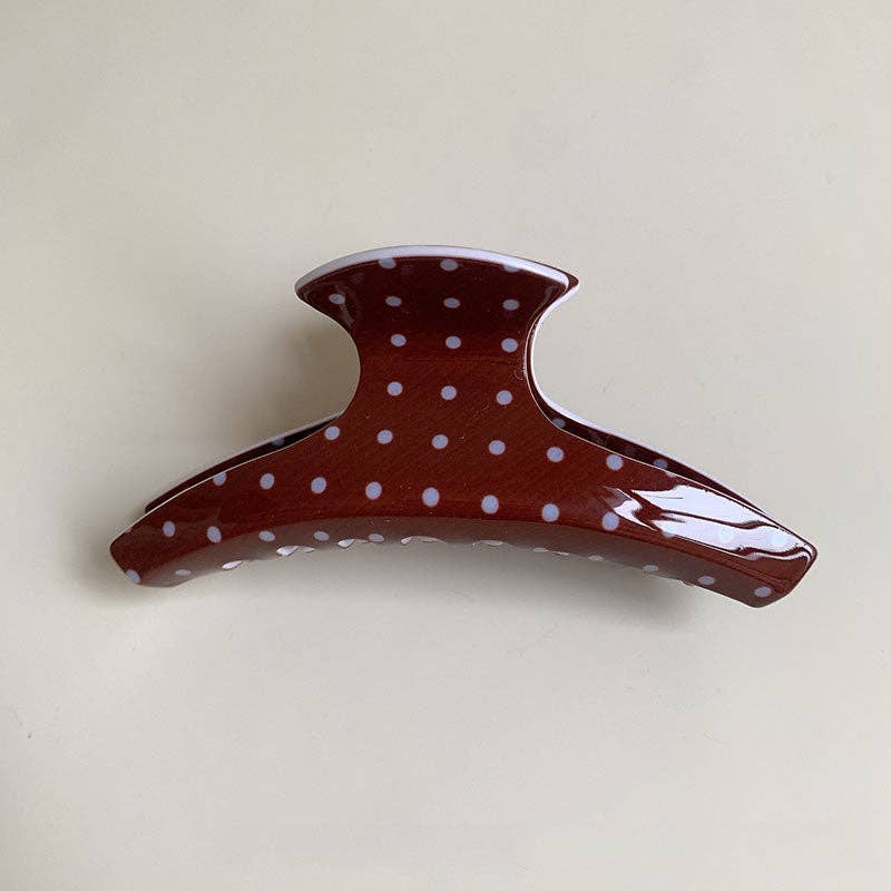 Dipped Shop - Wholesale Haarclip - Dames - Minimalistische Polka Dots Acryl Haarclip DP25F9921