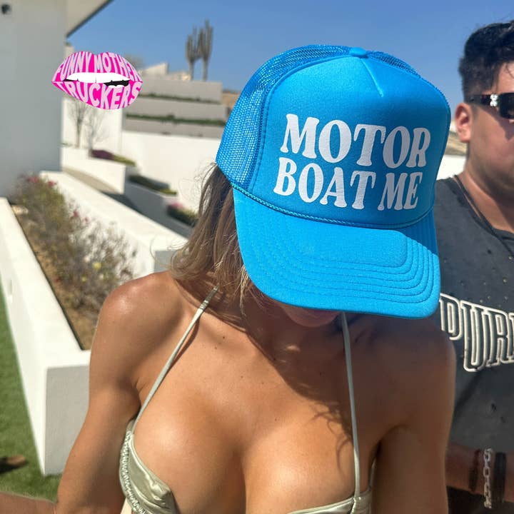 MOTOR BOAT ME TRUCKER HAT for wholesale by Funny Mother Truckers