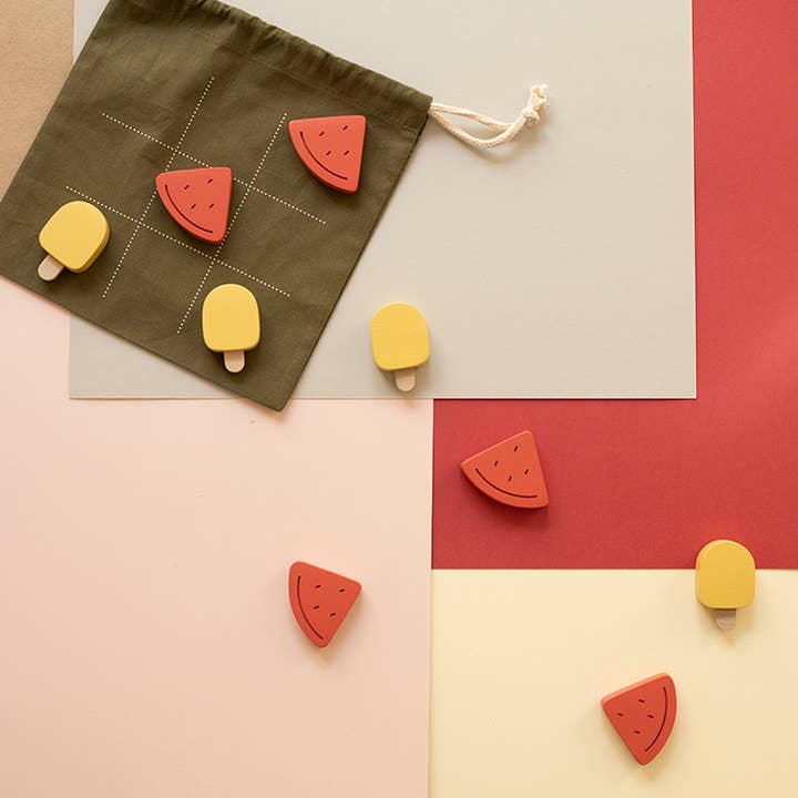 Babai - Venta al por mayor Juegos de mesa - ¿Polos de hielo o fruta? Juego de tres en raya.