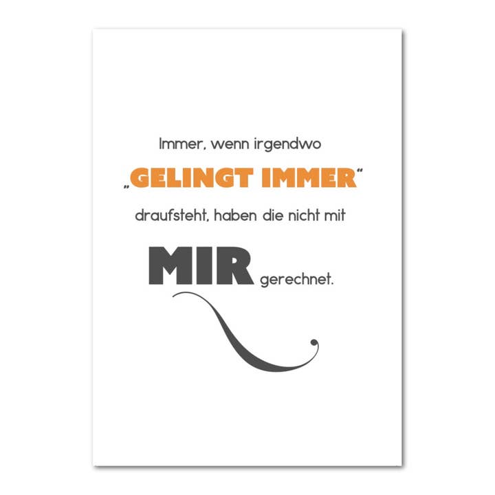 Postcard “Always successful” for wholesale by Rabenmütter Verlag UG