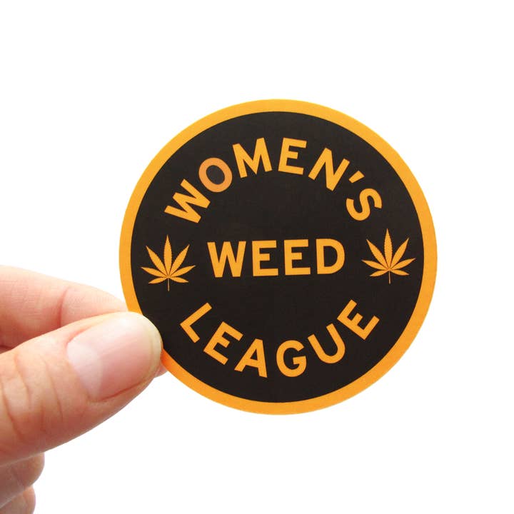 WOMEN'S WEED LEAGUE Sticker l 420 Cannabis Stoner Sticker for wholesale by Word For Word Factory