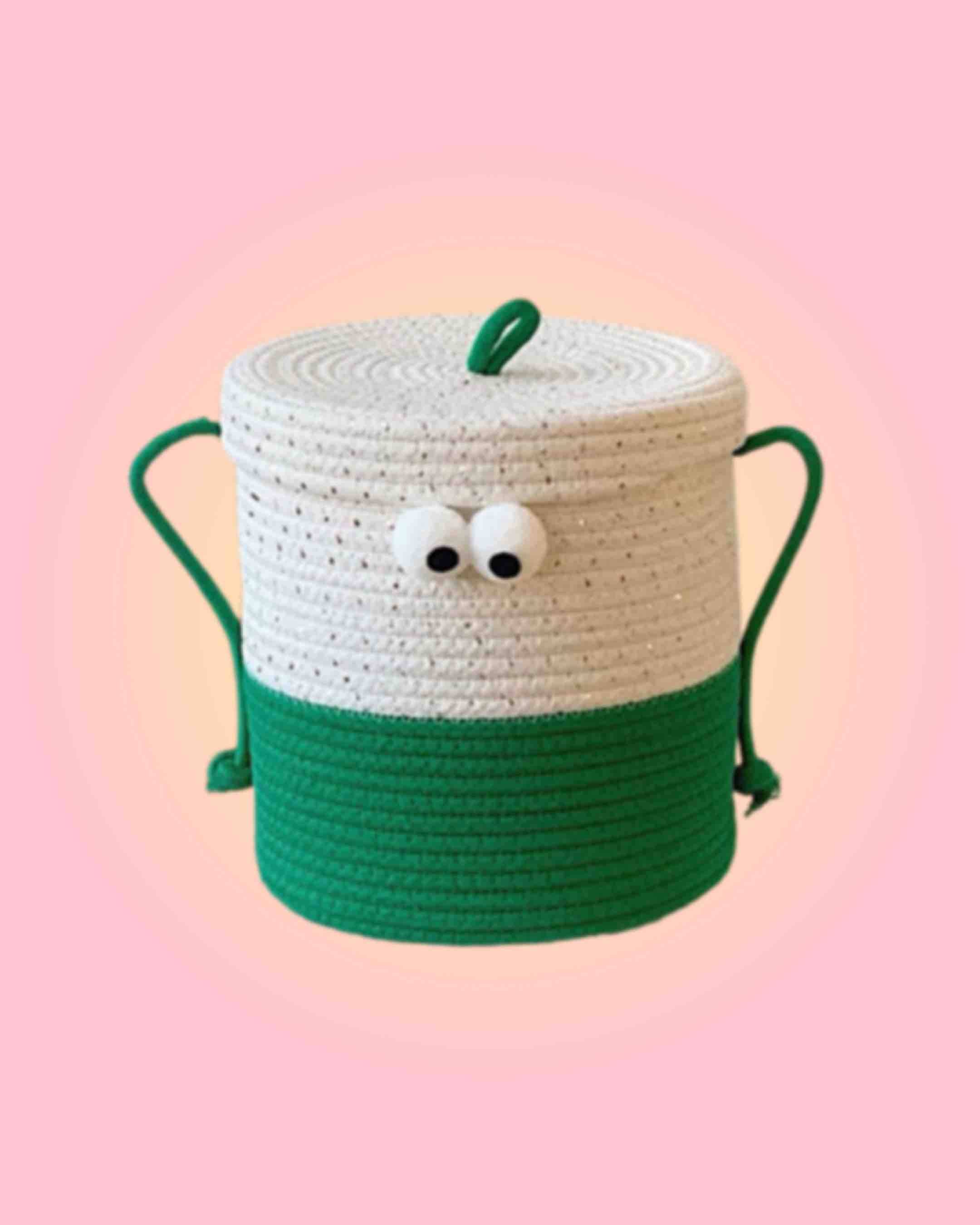 INSPECIAL HOME - Wholesale Laundry Basket - Handwoven Whimsical Big Eyes Laundry Storage Basket Bag 8
