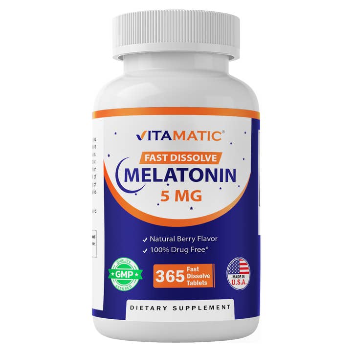 Vitamatic Melatonin 5mg | 365 Fast Dissolve Tablets for wholesale by Vitamatic