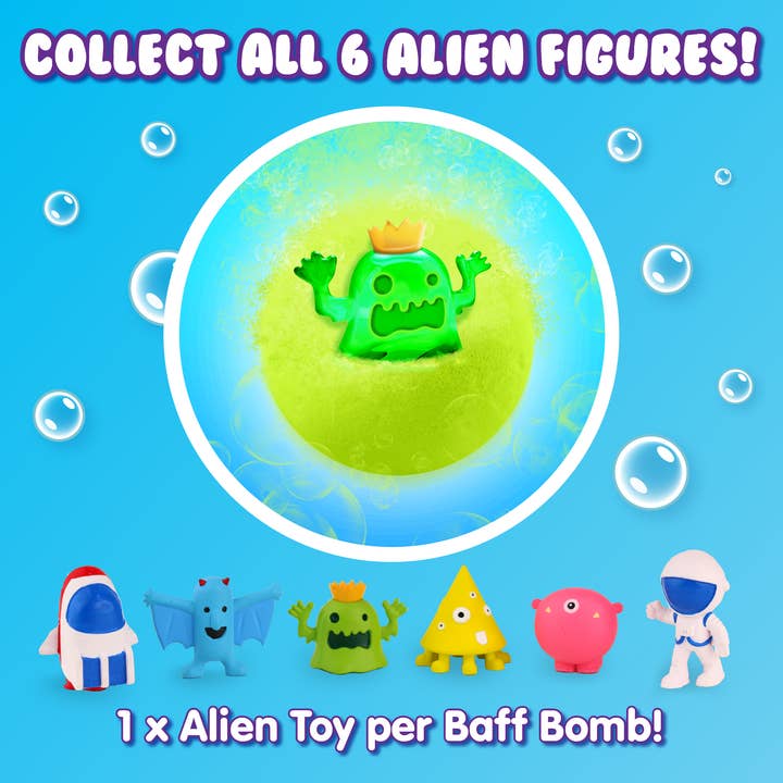 Zimpli Kids - Wholesale Bath Bomb/Fizz - Zimpli Baff Bombz Surprise Alien Figure Large Bath Bomb1