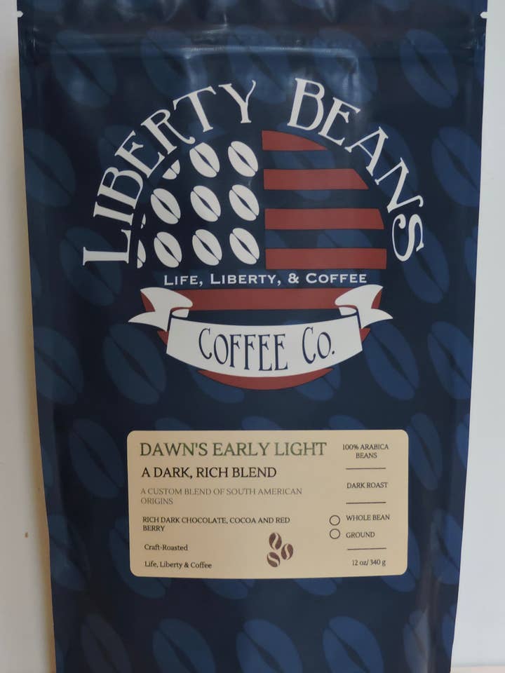 Dawn's Early Light Blend - gemahlener Kaffee für den Großhandel von Liberty Beans Coffee Company