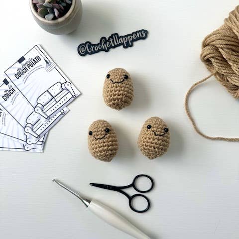 Crochet Happens - Wholesale Decorative Tabletop Object - Couch Potatoes - Set of 8 - Made to Order1