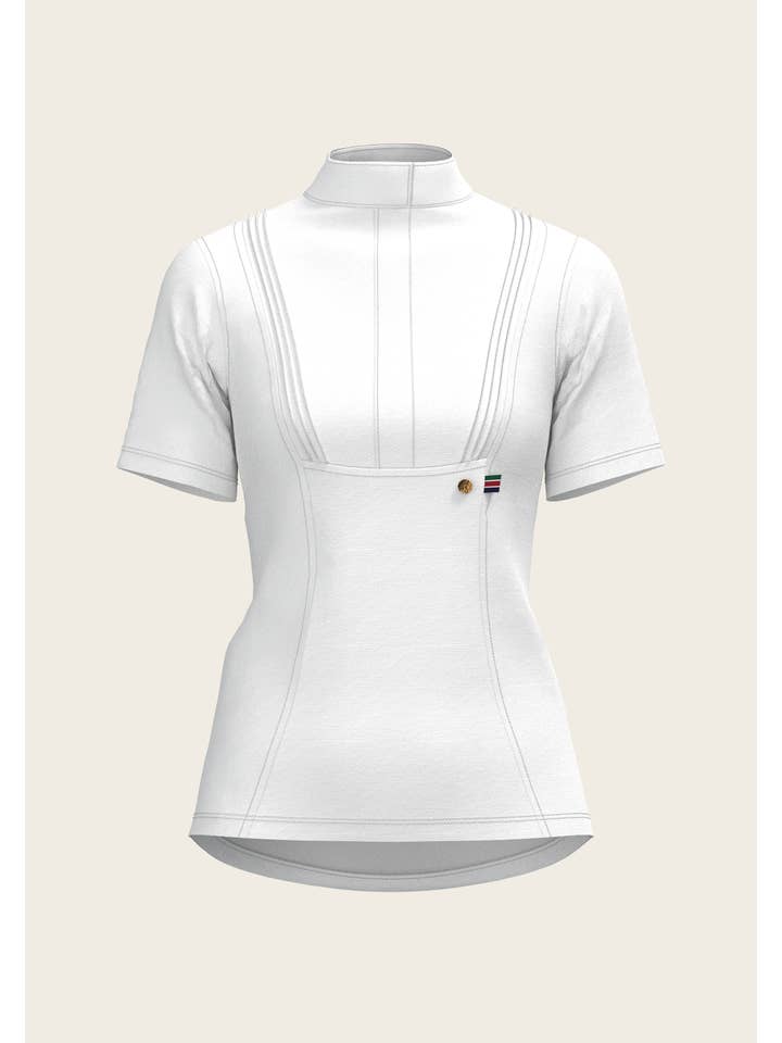 Espoir Equestrian – wholesale T-shirt – women's – Short Pleated Short Sleeve Show Shirt12