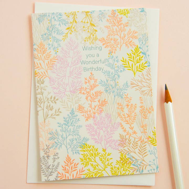 Wishing You a Wonderful Birthday Greetings Card for wholesale by Elvira.v.v.Designs