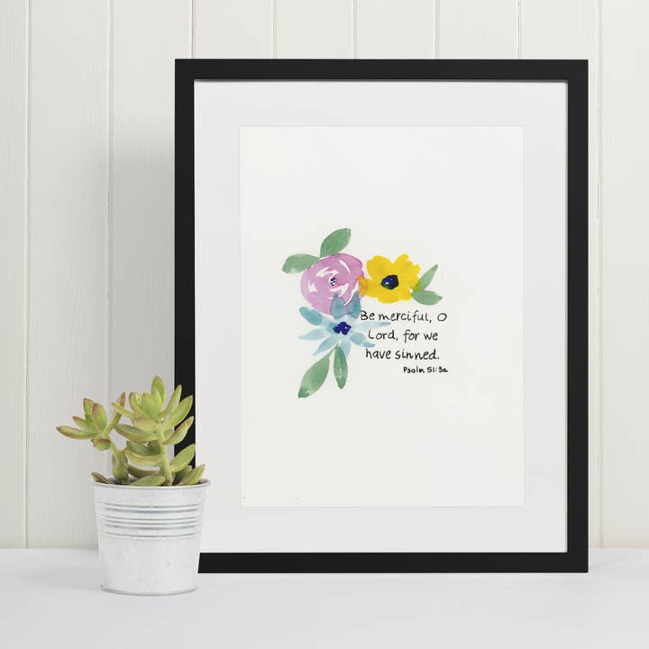 Psaume 51:3 une illustration à l'aquarelle pour la vente par Mary Reichter