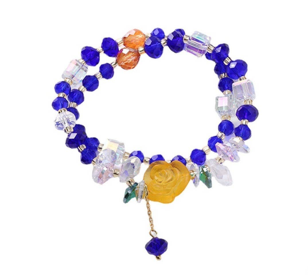 Exsito – Engroshandel Perlearmbånd – Drømmende blå krystal armbånd0