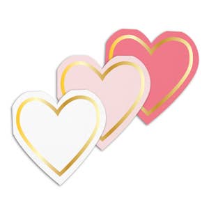 Red and Pink Hearts Stickers, Decorative heart shaped label for arts,  favors and crafts in colors for Valentine's day, 3 sizes, Royal Green- 290  Pack 