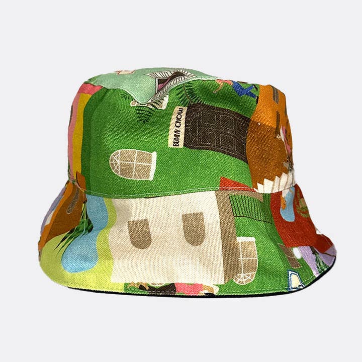 Maia bucket hat med print fra LICHIS BLANCOS for engroshandel hos LICHIS BLANCOS